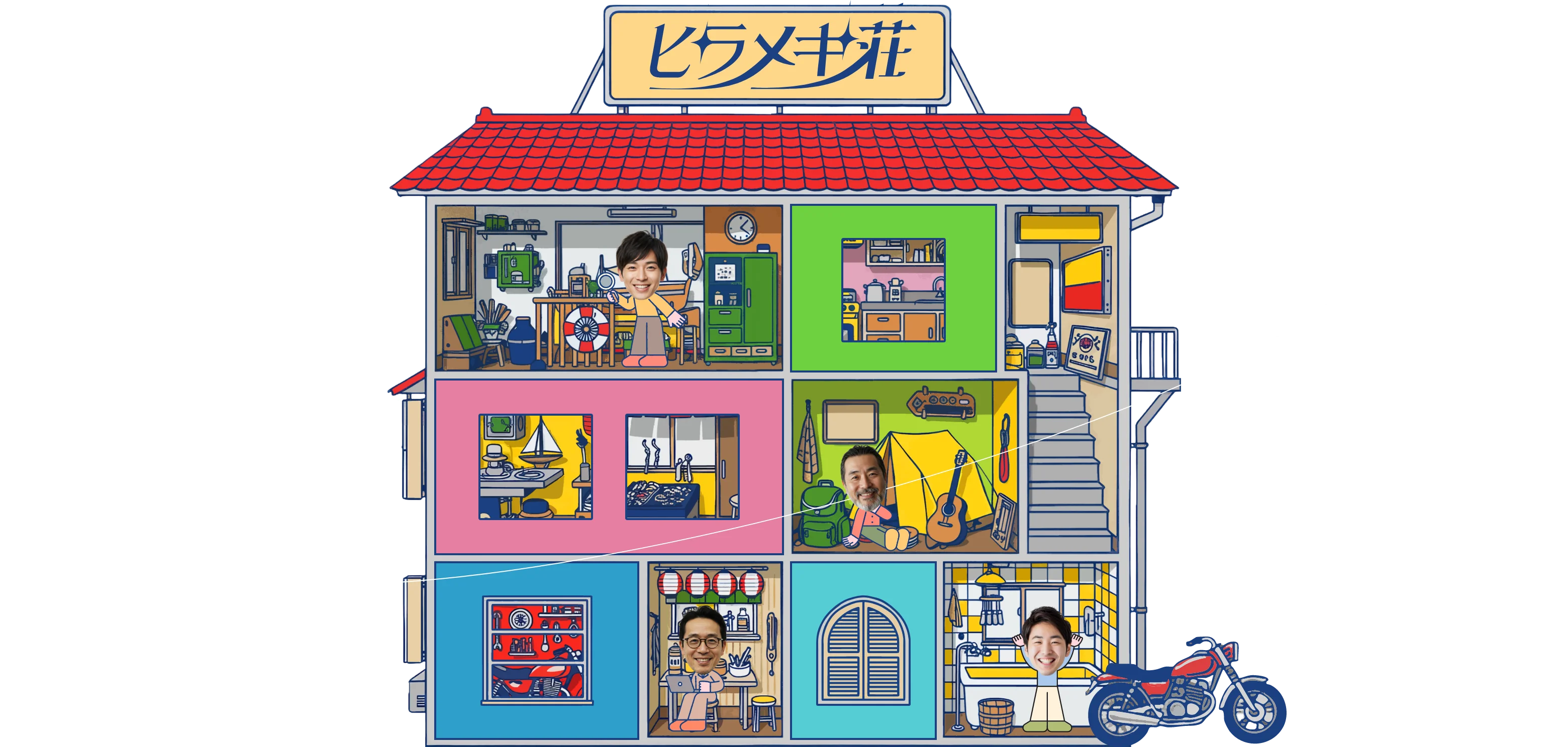 ようこそ、ヒラメキ荘